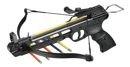 50lbs Powerful Hunting Pistol Crossbow with 5 Arrows Black 150 FPS Cross Bow